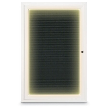 United Visual Products Hinge-less Radius Corkboard, 11"x13-1/2", Black Alum Frame/Amethyst UVEB1113R-BLACK-AMETHY